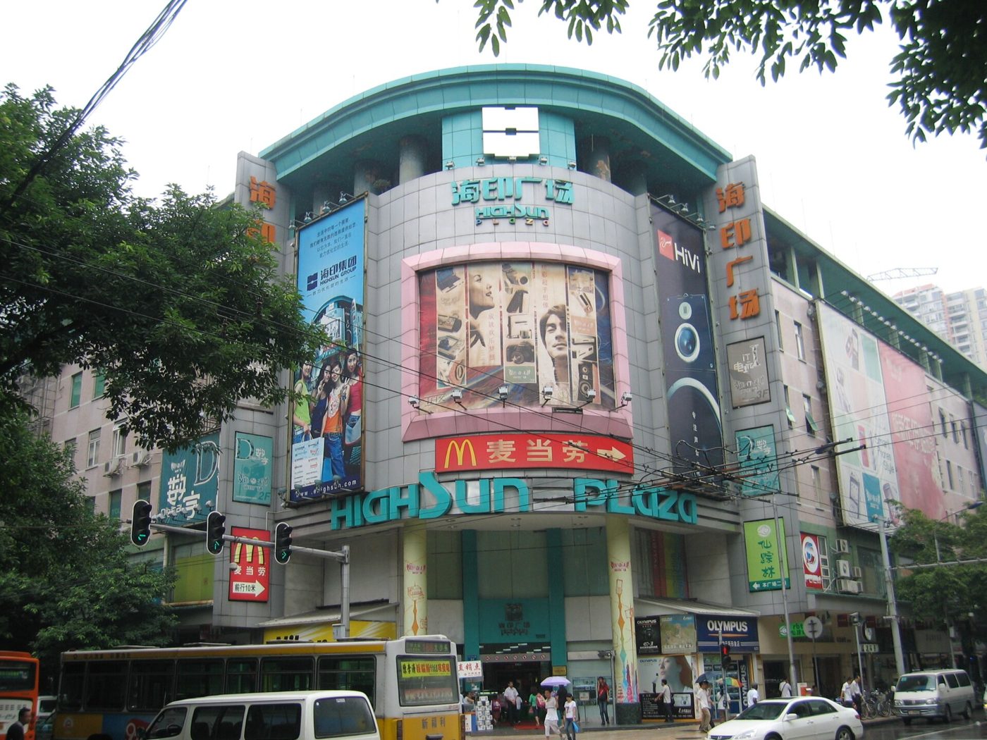 Aisles of phone and electronics stalls inside a digital market in Guangzhou, China