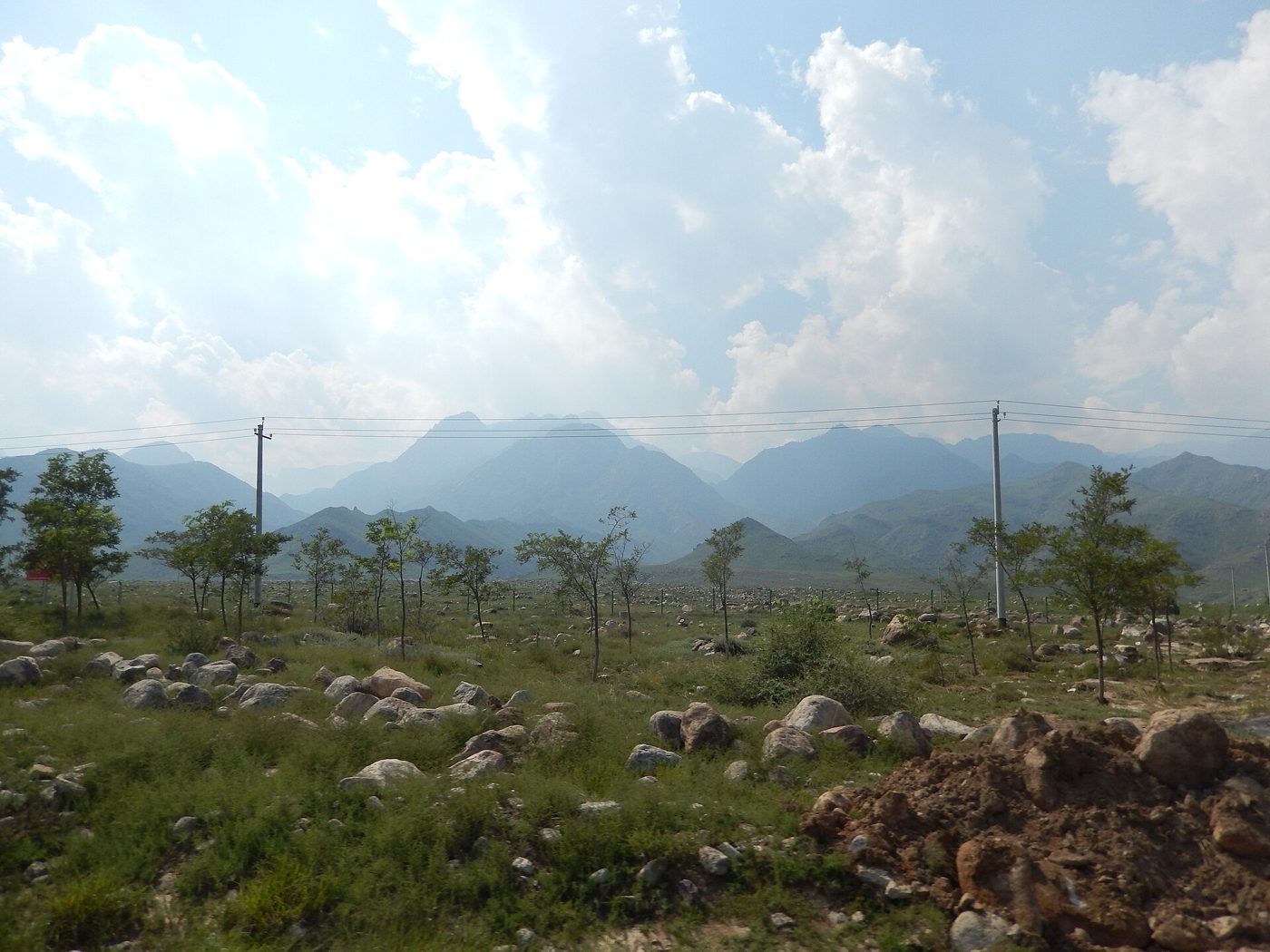The Helan Mountains near Baisikou, outside Yinchuan, Ningxia, where the rock art survey took place