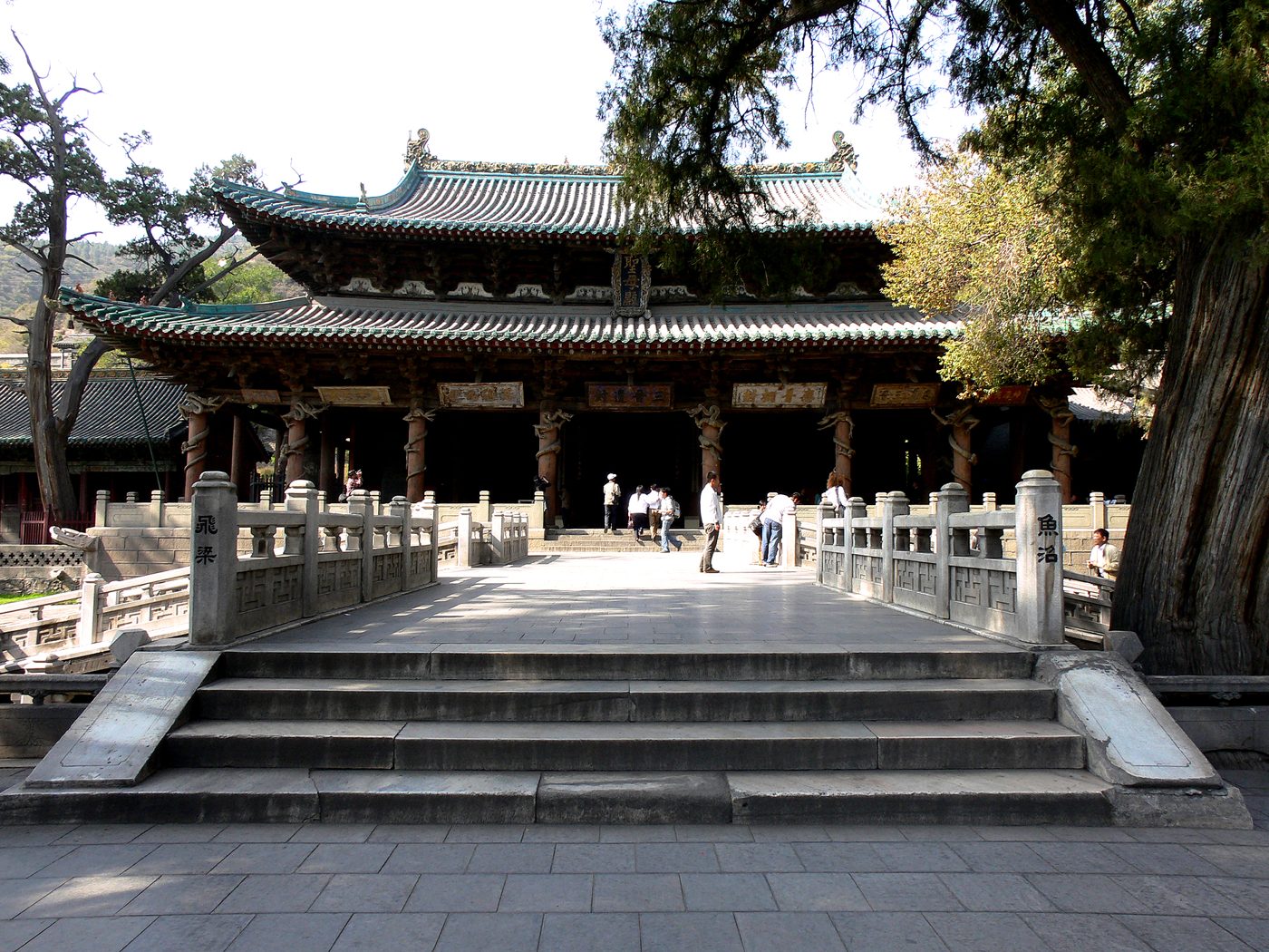 The Jin Temple (Jinci) complex in Taiyuan, Shanxi, home to the Northern Song-era Shenmu Hall whose painted sculptures are now under restoration.