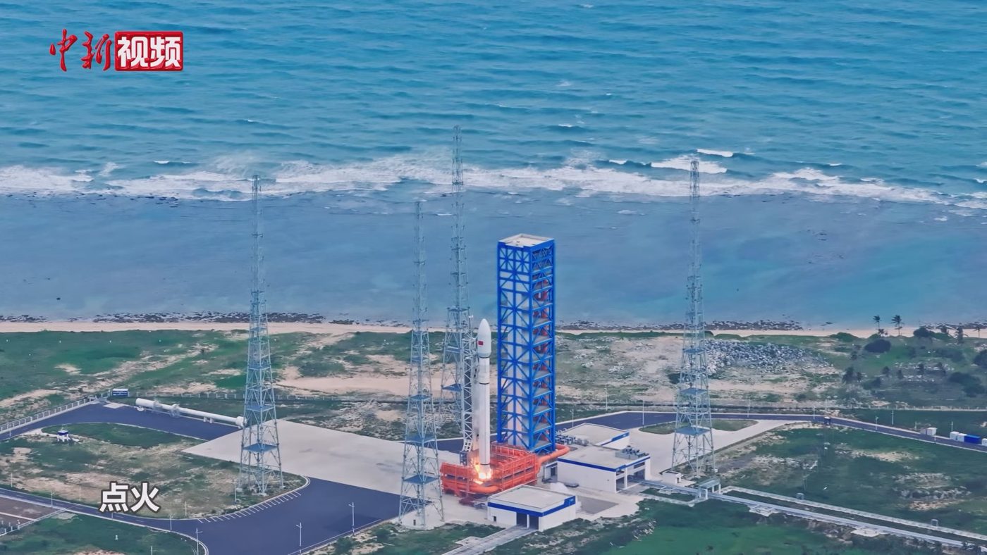 A Long March 12 rocket lifting off from its launch pad at the Hainan Commercial Aerospace Launch Site (file photo, from an earlier flight of the same rocket)