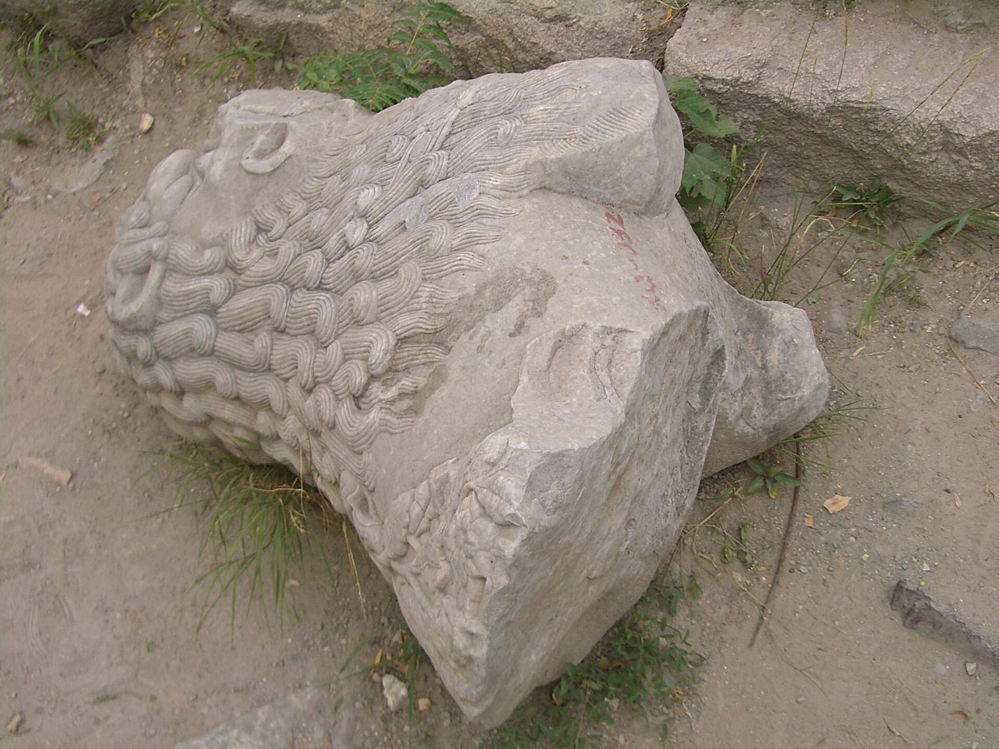 Ruins of the Yuanmingyuan (Old Summer Palace) in Beijing, the historic site Tsinghua's freshmen marched past during their night route march