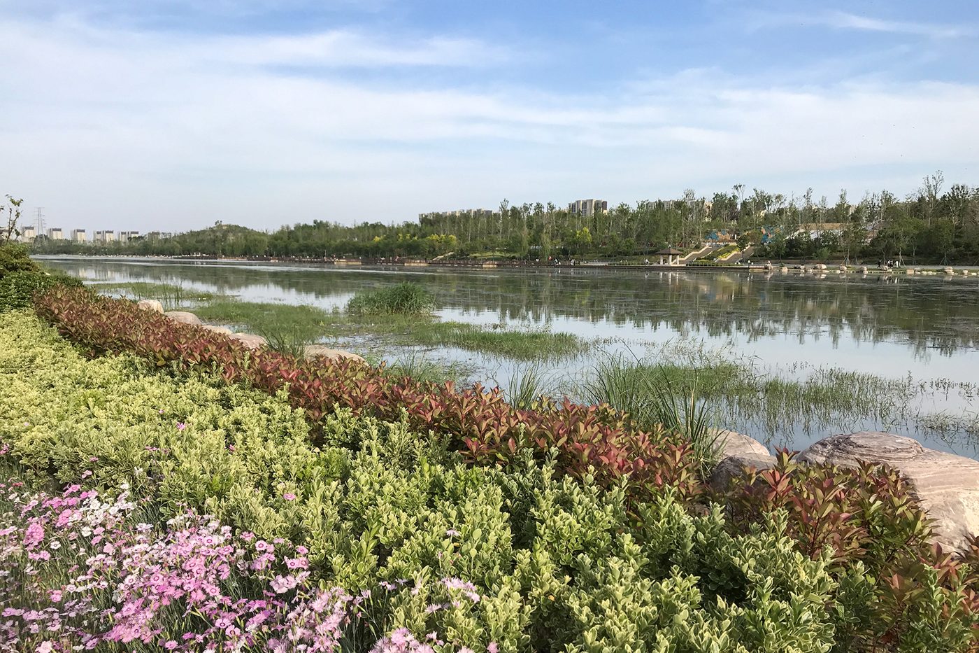 The Jialu River in Henan province — the waterway whose embankment breached near Zhoukou.